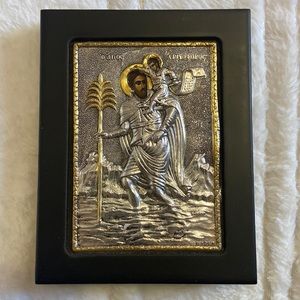 Clarte religious Byzantine iconography wood 950 framed art